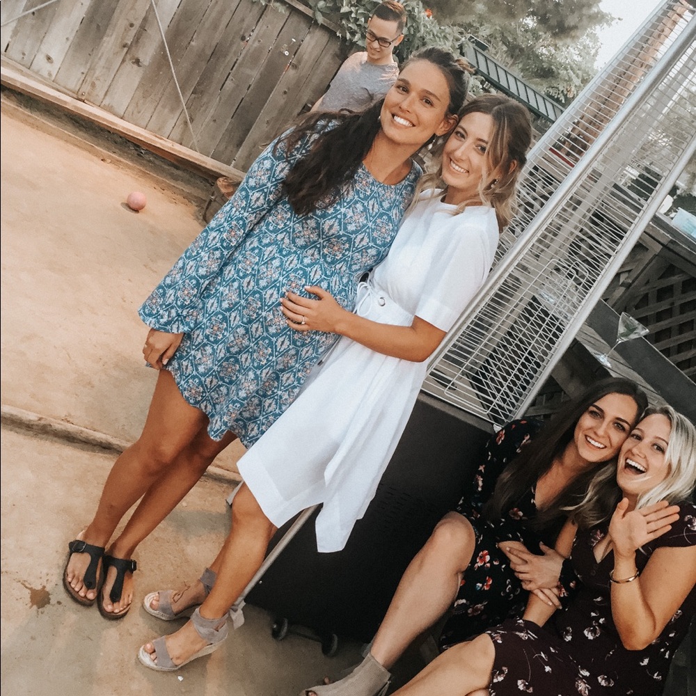 Few Moda Solid Cotton Asymmetrical Ruffle Dress - image 8